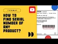 HOW TO FIND SERIAL NUMBER OF ANY PRODUCT SOUND DEVICE LAPTOP etc TechMac