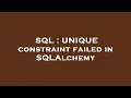 SQL UNIQUE constraint failed in SQLAlchemy