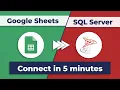 Learn to Automate Your Google Sheets and Microsoft SQL Processes