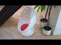 IKEA Ps Lomsk Swivel Chair Egg Shape in White Red QUICK OVERVIEW