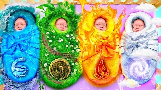 أحنا أتبنينا العناصر الاربعة البنت النارية البنت المائية البنت الهوائية و البنت الأرضية 