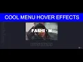 COOL MENU HOVER EFFECTS USING HTML AND CSS Navigation Hover Effect DevCoder