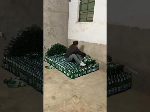 The man making bottles bed #shortsvideo