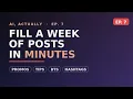 Stop Posting Daily the Hard Way Bulk Content Creation for Social Media with Claude -Episode7