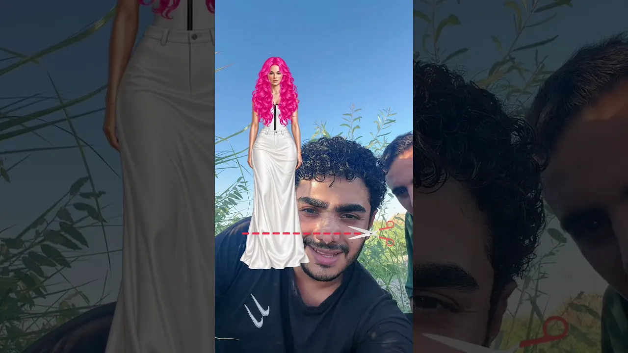كصيت فستانها 😂