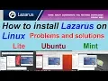 How to install Lazarus Free Pascal on Linux Ubuntu Mint and Lite Problems and Solutions