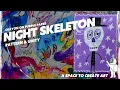 Elementary Art Halloween Lesson Nighttime Skeletons