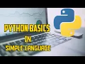 Python Basics in Simple Language Print Quotes Input Comments Variables Hindi English