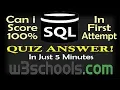 SQL Quiz at w3schools com