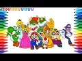 How to Draw Super Mario Characters Drawing Coloring Pages s for Kids