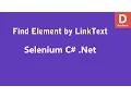 Selenium C Find Element by LinkText