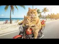 Download Lagu Kitten Recovers from Illness, Mama Cat Treats Him to a Nutritious Fresh Seafood Feast by the Sea 🐱🦐🌊