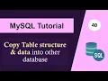 MySQL Tutorial for Beginners in Hindi Copy Table structure Data Into Other Database