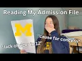 I Viewed My College Admissions File How I Got In University of Michigan Decision Reaction