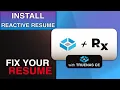 Download Lagu Reactive Resume installeren op TrueNAS 2025