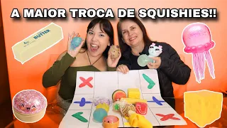 EU E MINHA MÃE FIZEMOS A MAIOR TROCA DE SQUISHIES DE TODAS!!!! *quem ficou com os melhores??*