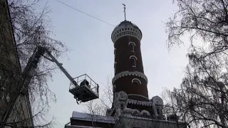 Омская пожарная каланча готова к встрече Нового года