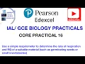 Use a simple respirometer to determine the rate of respiration in seeds Biology core practical 16