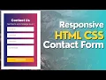 Responsive contact us form in html and css Contact form Html form
