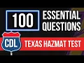 Texas CDL Hazmat Test 2026 100 Essential Exam Questions