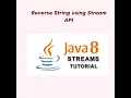 Reverse String using stream api reverse string in java 8 stream api