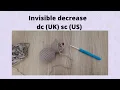 Crochet invisible decrease dc UK sc US by Crochetbybw