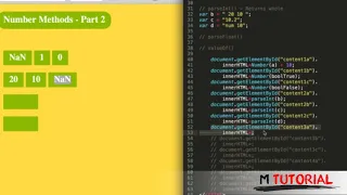 Tutorial JavaScript for beginners Number Methods Part 2 M Tutorial