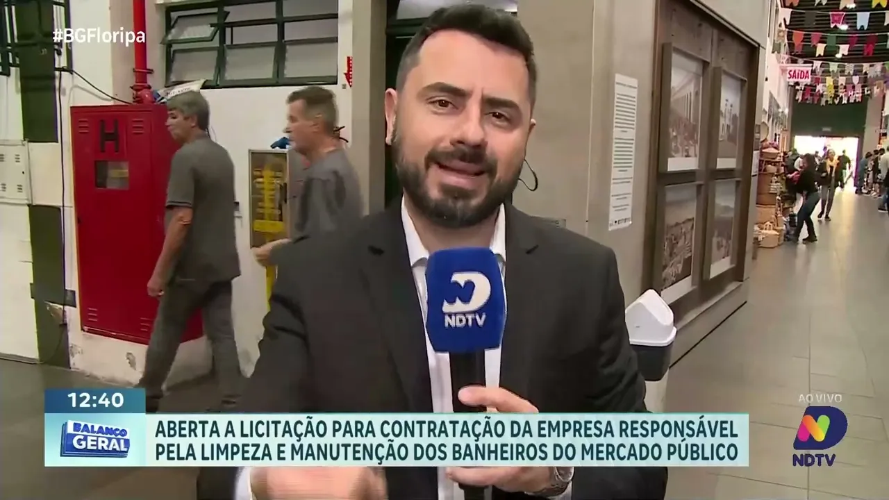 Mercado Público de Florianópolis: licitação para limpeza e manutenção dos banheiros