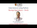 Numpy Library Operations Part Data Science using Python ABES Engineering College