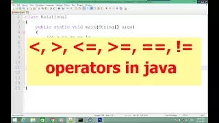 relational operators in java in hindi lecture