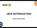 Java Introduction QO-BOX