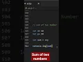 Sum of two numbers program in javascript javascript