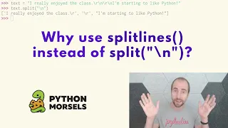 Split text into lines with the Python s splitlines method