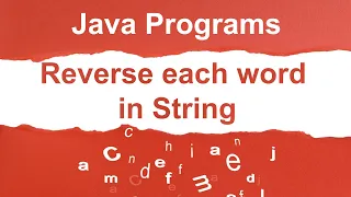 Reverse each word in String Individually Automation Testing Malkari Santhosh Java Tutorial