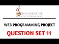 Question Set 11 Web Programming Java Institute