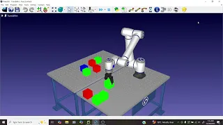 Autonomous Color-Based Sorting Robot RoboDK Python