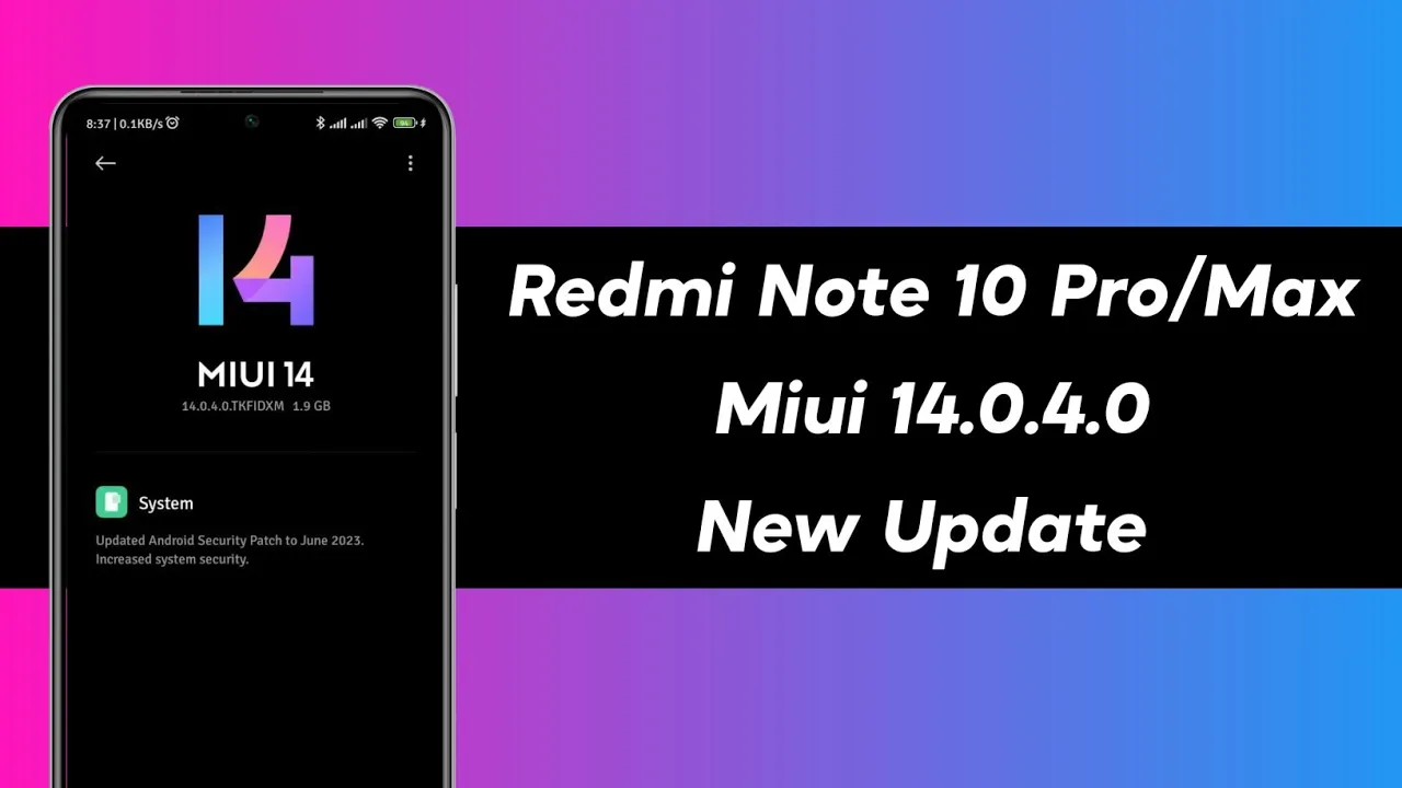 Redmi Note 10 Pro/Max Miui 14 + Android 13 Update Rollout | Redmi Note 10 Pro Miui 14.0.4.0 Rollout