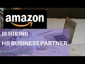 AMAZON Is Hiring HR Business Partner