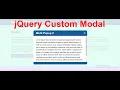 How to create a modal using jQuery for multiple use create custom popup using jQuery
