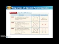 Geom 6-4 Properties of Special Parallelograms