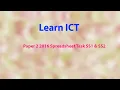 ICT Edexcel IGCSE Paper 2 2016 Spreadsheet TASK SS1 and SS2