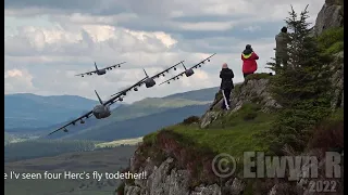 Mach Loop 2022 Highlights USAF F-15Eagle V F35Lightning Low Level through the Mountains of Wales
