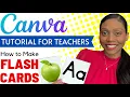 How to Make Flash Cards in Canva - Tutorial for Teachers
