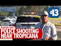Las Vegas police officer hospitalized after shooting near Tropicana