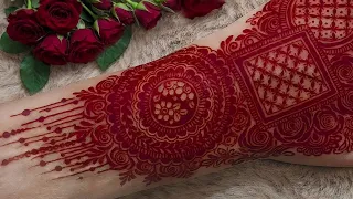 Karwachauth special 2026 mehandi design that will give dark colour