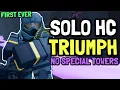 Solo Hardcore TRIUMPH With NO SPECIAL TOWERS - Full EZ Guide TDS
