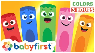 Toddler Learning Learn Colors for Kids 3 Hours of Color Crew Compilation BabyFirst TV