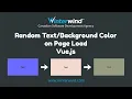 Set Random Text Background Color on Page Load with Vue js