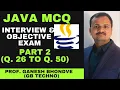 Part 2 Core JAVA MCQs JAVA MCQ questions and answers Solved JAVA MCQ GB TECHNO