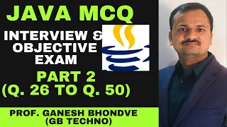 Part 2 Core JAVA MCQs JAVA MCQ questions and answers Solved JAVA MCQ GB TECHNO